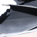 CHANEL Choco Bar Hand Bag Lamb Skin Gray Silver CC Auth bs30369-22