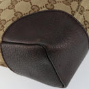 GUCCI GG Canvas Shoulder Bag Beige Silver 114273 Auth bs30370-14