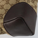 GUCCI GG Canvas Shoulder Bag Beige Silver 114273 Auth bs30370-16