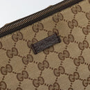 GUCCI GG Canvas Shoulder Bag Beige Silver 114273 Auth bs30370-17