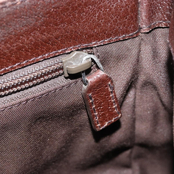 GUCCI GG Canvas Shoulder Bag Beige Silver 114273 Auth bs30370