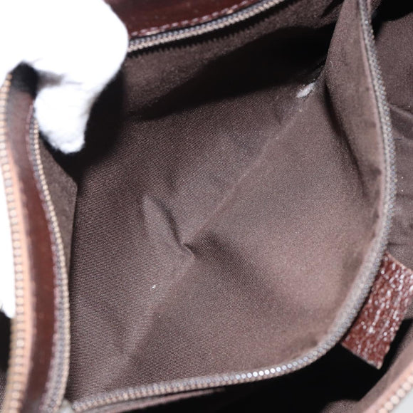 GUCCI GG Canvas Shoulder Bag Beige Silver 114273 Auth bs30370