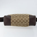 GUCCI GG Canvas Shoulder Bag Beige Silver 114273 Auth bs30370-5