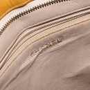 CHANEL Matelasse COCO Mark Tote Bag Patent leather Yellow Gold CC Auth bs30372-19