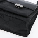 GUCCI GG Canvas Tote Bag Nylon Black Silver 001 3175 Auth bs30373-9