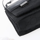 GUCCI GG Canvas Tote Bag Nylon Black Silver 001 3175 Auth bs30373-14