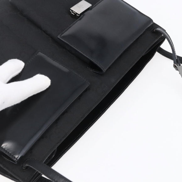 GUCCI GG Canvas Tote Bag Nylon Black Silver 001 3175 Auth bs30373