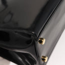 Salvatore Ferragamo Gancini Tote Bag Patent leather Black Gold Auth bs30374-15