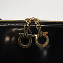 Salvatore Ferragamo Gancini Tote Bag Patent leather Black Gold Auth bs30374-10