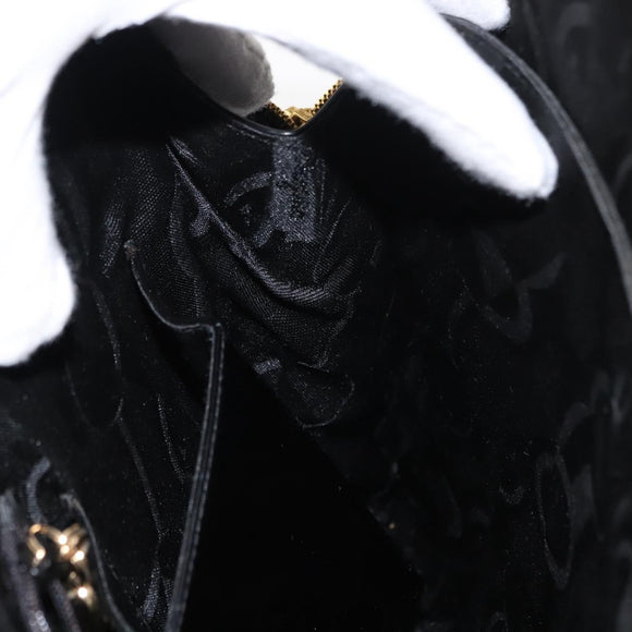 Salvatore Ferragamo Gancini Tote Bag Patent leather Black Gold Auth bs30374