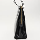 Salvatore Ferragamo Gancini Tote Bag Patent leather Black Gold Auth bs30374-4