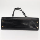 Salvatore Ferragamo Gancini Tote Bag Patent leather Black Gold Auth bs30374-5