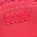 CHANEL Cloche Turn Lock Chain Flap Bag Lamb Skin Red Silver CC Auth bs30375-19