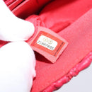 CHANEL Cloche Turn Lock Chain Flap Bag Lamb Skin Red Silver CC Auth bs30375-12