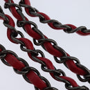 CHANEL Cloche Turn Lock Chain Flap Bag Lamb Skin Red Silver CC Auth bs30375-8