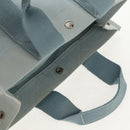 HERMES Bora Bora PM Tote Bag Canvas Light Blue Silver Auth bs30377-10