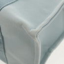 HERMES Bora Bora PM Tote Bag Canvas Light Blue Silver Auth bs30377-16