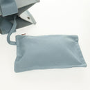 HERMES Bora Bora PM Tote Bag Canvas Light Blue Silver Auth bs30377-20