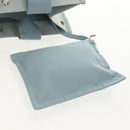 HERMES Bora Bora PM Tote Bag Canvas Light Blue Silver Auth bs30377-21