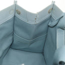 HERMES Bora Bora PM Tote Bag Canvas Light Blue Silver Auth bs30377-26
