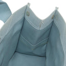 HERMES Bora Bora PM Tote Bag Canvas Light Blue Silver Auth bs30377-27