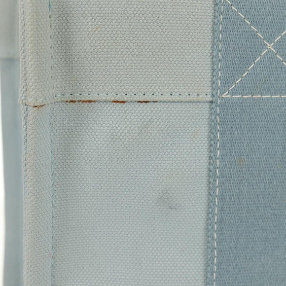 HERMES Bora Bora PM Tote Bag Canvas Light Blue Silver Auth bs30377
