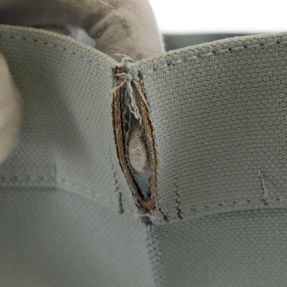 HERMES Bora Bora PM Tote Bag Canvas Light Blue Silver Auth bs30377