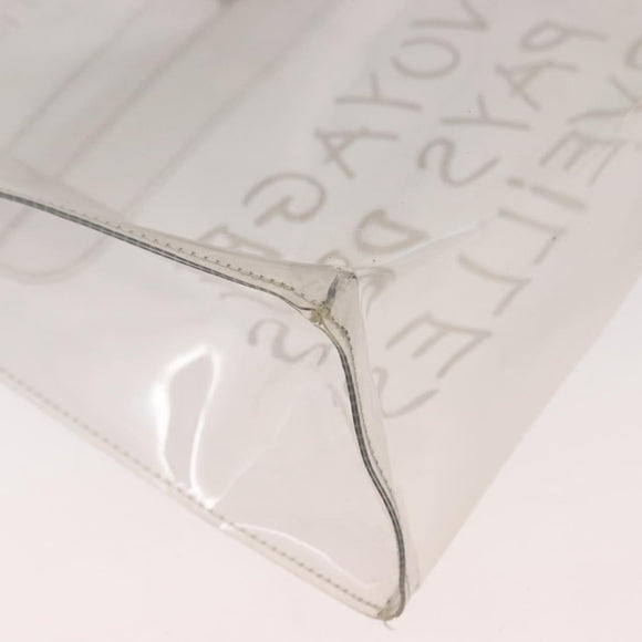 HERMES Vinyl Kelly Hand Bag Vinyl Clear Auth bs30379
