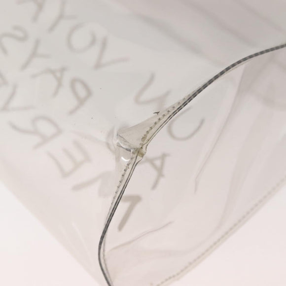 HERMES Vinyl Kelly Hand Bag Vinyl Clear Auth bs30379
