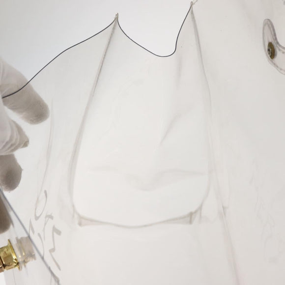 HERMES Vinyl Kelly Hand Bag Vinyl Clear Auth bs30379