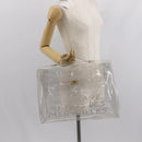 HERMES Vinyl Kelly Hand Bag Vinyl Clear Auth bs30379-18