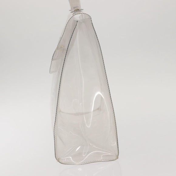 HERMES Vinyl Kelly Hand Bag Vinyl Clear Auth bs30379