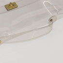 HERMES Vinyl Kelly Hand Bag Vinyl Clear Auth bs30379-7