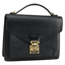 LOUIS VUITTON Epi Monceau 28 Hand Bag Black M52122 LV Auth bs30382-1