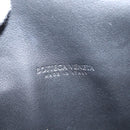 BOTTEGAV ENETA INTRECCIATO Waist Pouch Leather Black Silver Auth bs30383-11
