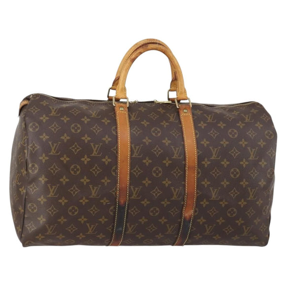 LOUIS VUITTON Monogram Keepall 50 Boston Bag M41426 LV Auth bs30384