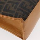 FENDI Zucca Canvas Briefcase Black Brown Auth bs30389-8