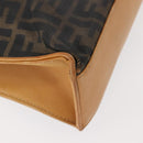 FENDI Zucca Canvas Briefcase Black Brown Auth bs30389-16
