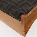 FENDI Zucca Canvas Briefcase Black Brown Auth bs30389-17