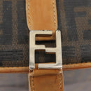 FENDI Zucca Canvas Briefcase Black Brown Auth bs30389-9