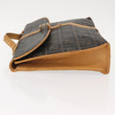 FENDI Zucca Canvas Briefcase Black Brown Auth bs30389-4