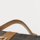 FENDI Zucca Canvas Briefcase Black Brown Auth bs30389-14