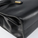 Christian Dior Hand Bag Leather Black Gold Auth bs30391-11
