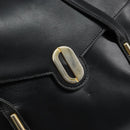 Christian Dior Hand Bag Leather Black Gold Auth bs30391-14