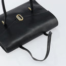 Christian Dior Hand Bag Leather Black Gold Auth bs30391-6