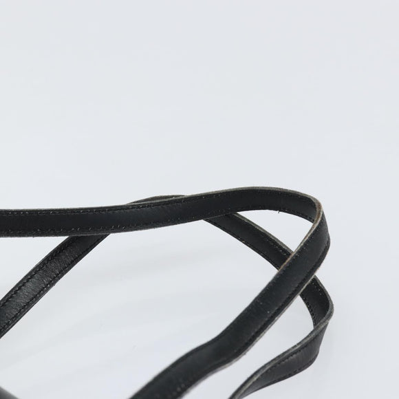 Christian Dior Hand Bag Leather Black Gold Auth bs30391