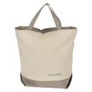 CHANEL Sports Line Tote Bag Nylon 2way Gray Silver CC Auth bs30392-13