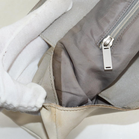 CHANEL Sports Line Tote Bag Nylon 2way Gray Silver CC Auth bs30392