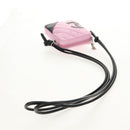 CHANEL Cambon Line Shoulder Bag Leather Pink Black Silver CC Auth bs30393V-7