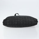 CHANEL New Travel Line Briefcase Nylon Black Silver CC Auth bs30394-5